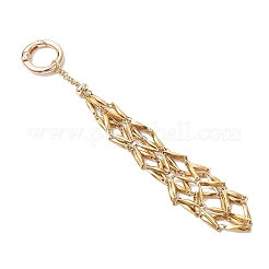 304 Stainless Steel Macrame Pouch Empty Stone Holder Pendant Decorations&nbsp;AJEW-JB01414-01
