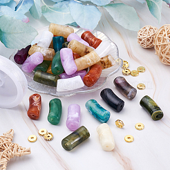 DIY Tube Imitation Gemstone Beads Stretch Bracelet Making Kits&nbsp;DIY-CD0001-33