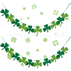 4 Bag Felt Clover Hanging Banner for Saint Patrick's Day Decoration&nbsp;AJEW-CY0002-43