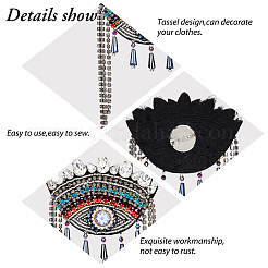 2Pcs Detachable Ethnic Style Evil Eye Appliques&nbsp;DIY-FH0005-95