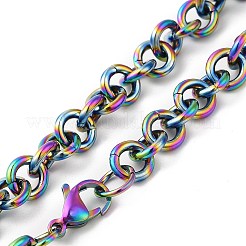 Ion Plating(IP) 304 Stainless Steel Rolo Chains Necklaces&nbsp;NJEW-F297-02M