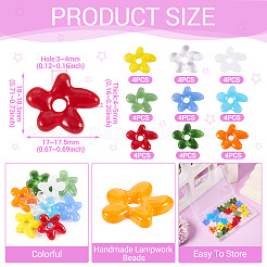36Pcs 9 Colors Handmade Lampwork Beads&nbsp;LAMP-TA0001-64