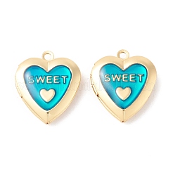 Rack Plating Brass Enamel Locket Pendants&nbsp;KK-B053-15G