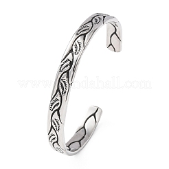 Retro 316 Surgical Stainless Steel Cuff Bangles&nbsp;BJEW-C142-11A-AS