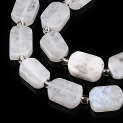 Natural Rainbow Moonstone Beads Strands&nbsp;G-T138-24