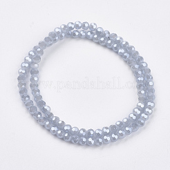 Electroplate Glass Beads Strands&nbsp;EGLA-F120-PL-B02