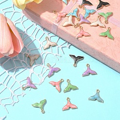 24Pcs 6 Colors Alloy Enamel Pendants&nbsp;ENAM-FS0002-04