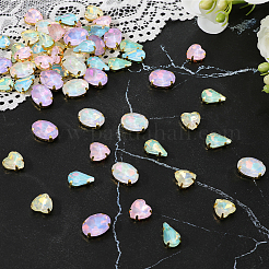 60Pcs 6 Styles Zinc Alloy Rhinestone Sew on Rhinestones&nbsp;FIND-CY0001-07