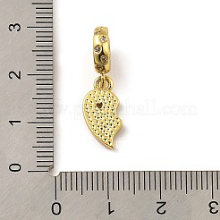 Rack Plating Brass Micro Pave Cubic Zirconia Pendant&nbsp;KK-H456-10G