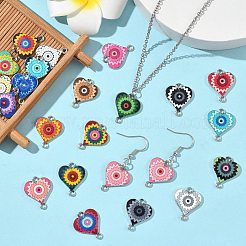 44Pcs 22 Colors Alloy Enamel Connector Charms&nbsp;ENAM-CJ0006-64