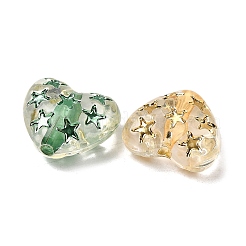 Spray Painted Transparent Acrylic Beads&nbsp;OACR-H054-03