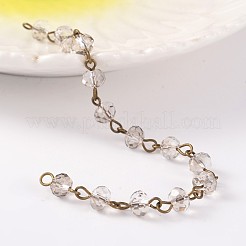 Handmade Glass Beaded Chains for Necklaces Bracelets Making&nbsp;AJEW-JB00172