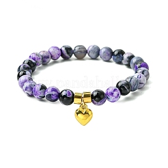 Natural Amethyst Beads Stretch Bracelets for Women&nbsp;BJEW-JB11351-02