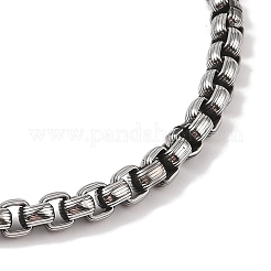 304 Stainless Steel Dragon Head King Box Chain Viking Sun Pendant Necklaces for Men&nbsp;NJEW-K278-13AS