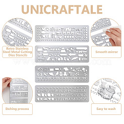 4Pcs 201 Stainless Steel Metal Cutting Dies Stencils&nbsp;DIY-WH0716-001