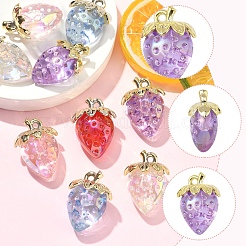 10Pcs 5 Styles Transparent Acrylic Pendants&nbsp;MACR-FS0002-09