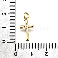 Brass Micro Pave Cubic Zirconia Pendants&nbsp;KK-Z100-39G-01