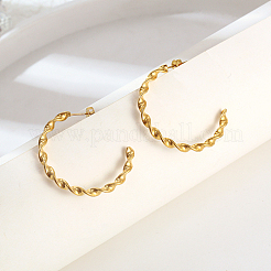 304 Stainless Steel Twist Ring Stud Earrings&nbsp;AB1696-2