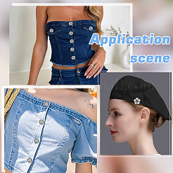 80Pcs 10 Styles 1-Hole Alloy Shank Buttons&nbsp;BUTT-ME0001-05