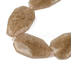 Natural Gold Strawberry Quartz Beads Strands&nbsp;G-P548-B12-01