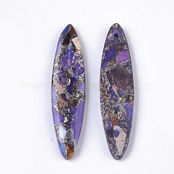 Synthetic Regalite/Imperial Jasper/Sea Sediment Jasper Pendants&nbsp;G-S366-008A