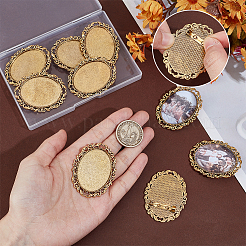 10Pcs Vintage Tibetan Alloy Brooch Cabochon Bezel Settings&nbsp;FIND-PH0025-54