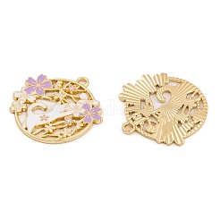 Rack Plating Alloy Enamel Pendants&nbsp;FIND-A040-07B-03G