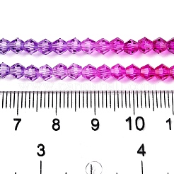 Gradient Color Baking Paint Glass Bead Strands&nbsp;DGLA-A039-T6mm-A09