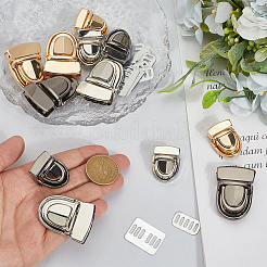 12Pcs 3 Colors Iron Bag Tuck Clasps&nbsp;PURS-BBC0001-03