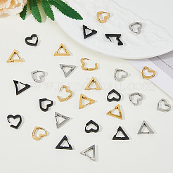 12Pcs 6 Style Stainless Steel Hoop Earrings for Women&nbsp;EJEW-FI0002-08
