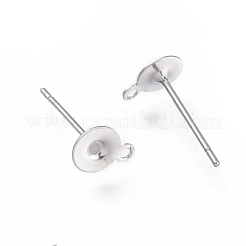 Tarnish Resistant 304 Stainless Steel Stud Earring Findings&nbsp;STAS-E025-1B-P
