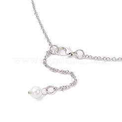 Handmade Glass Beaded Prince with Crown Pendant 304 Stainless Steel Cable Necklaces for Women&nbsp;NJEW-JN05447-03