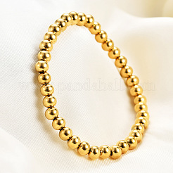 4MM Adjustable 304 Stainless Steel Round Beaded Stretch Bracelets for Women&nbsp;UQ9222-2