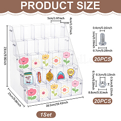 5-tier 25 Grids Transparent Acrylic Pen Holder&nbsp;AJEW-WH0752-566
