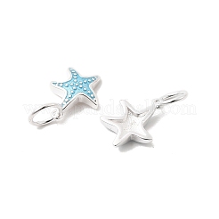 Ocean 925 Sterling Silver Enamel Starfish Charms&nbsp;STER-K188-11S