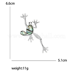 Retro Creative Abalone Shell Frog Brooch&nbsp;PW-WG0F18B-01