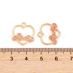 Light Gold Plated Alloy Enamel Pendants&nbsp;FIND-Q100-07KCG