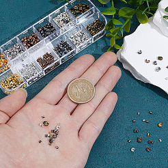 600Pcs Brass & Iron Crimp Beads Covers&nbsp;DIY-PA0001-73