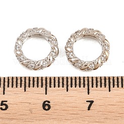 Brass Micro Pave Clear Cubic Zirconia Beads&nbsp;KK-B186-16P