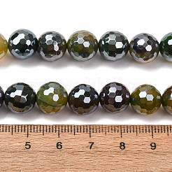 Electroplated Natural Agate Beads Strands&nbsp;G-B191-A07-10mm-19
