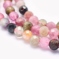 Natural Tourmaline Beads Strands&nbsp;G-O166-27-3mm
