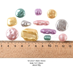 50g 5 Colors ABS Plastic Imitation Pearl Beads&nbsp;OACR-YW0001-24