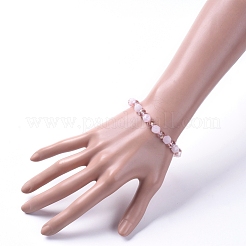 Natural Rose Quartz Gemstone Stretch Bracelets&nbsp;BJEW-JB05024-03