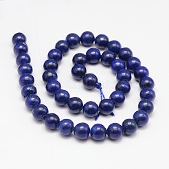 Dyed Round Natural Lapis Lazuli Beads Strands&nbsp;G-K081-8mm