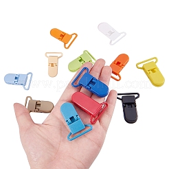 80Pcs 20 Colors Eco-Friendly Plastic Baby Pacifier Holder Clip&nbsp;KY-PH0007-03