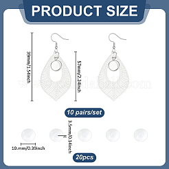 10 Pairs Teardrop 304 Stainless Steel Dangle Earrings Making Kits&nbsp;EJEW-UN00030