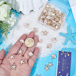 60Pcs 2 Styles Alloy Enamel Pendants&nbsp;ENAM-SC0007-52