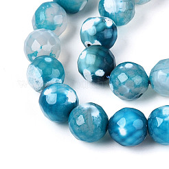 Dyed & Heated Natural Fire Crackle Agate Beads Strands&nbsp;G-N359-01B-06