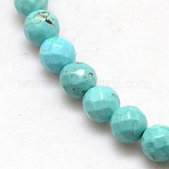 Natural Howlite Round Beads Strands&nbsp;X-TURQ-L017-6mm-01B