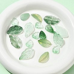 120Pcs 6 Styles Dyed & Heated Glass Pendants&nbsp;GLAA-FS0002-24